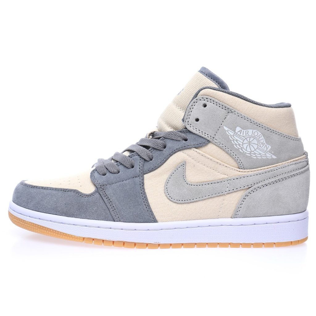 Air Jordan 1 Mid GS"Beige/Grey