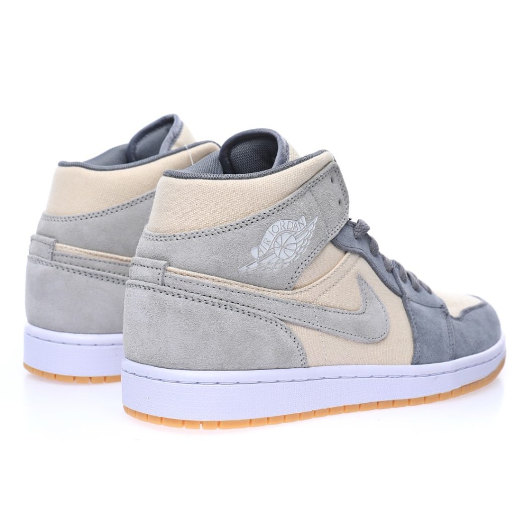 Air Jordan 1 Mid GS"Beige/Grey