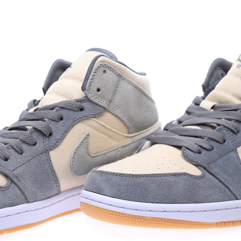 Air Jordan 1 Mid GS"Beige/Grey