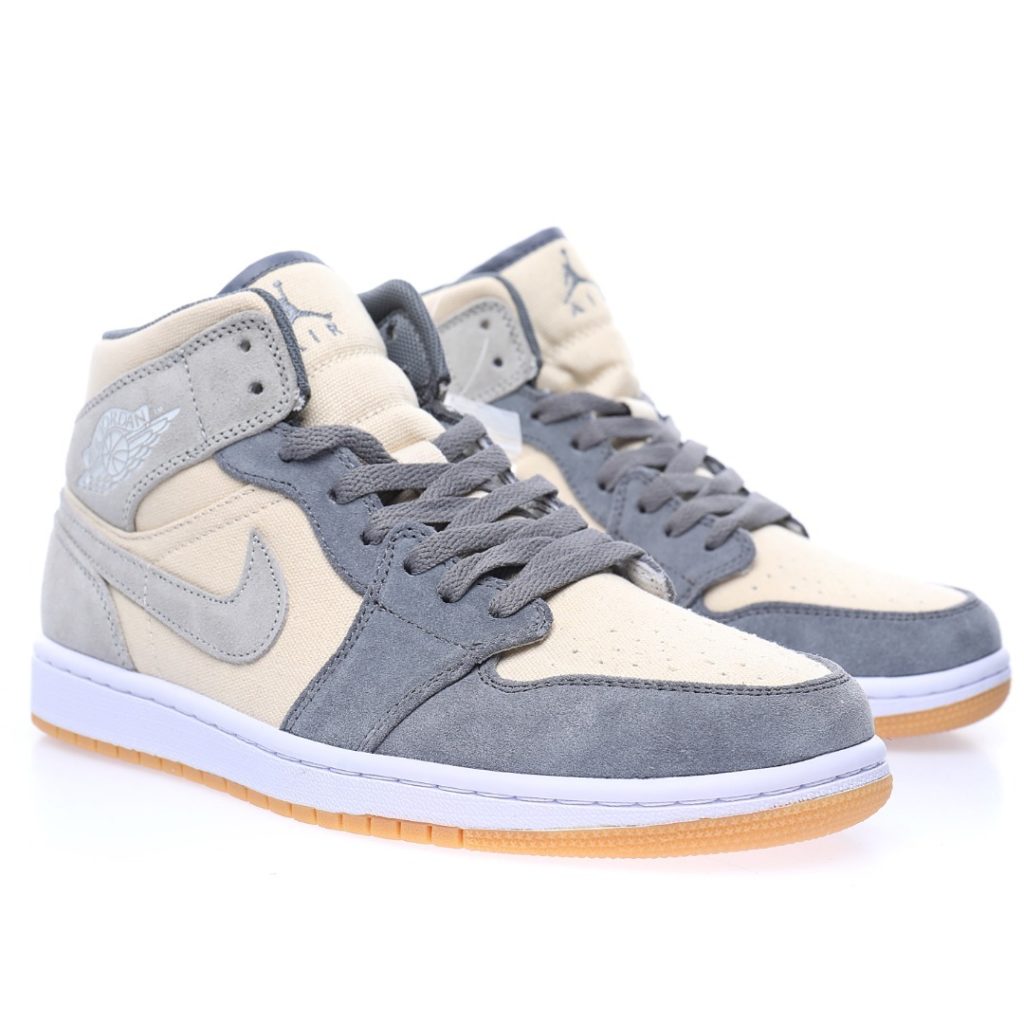 Air Jordan 1 Mid GS"Beige/Grey