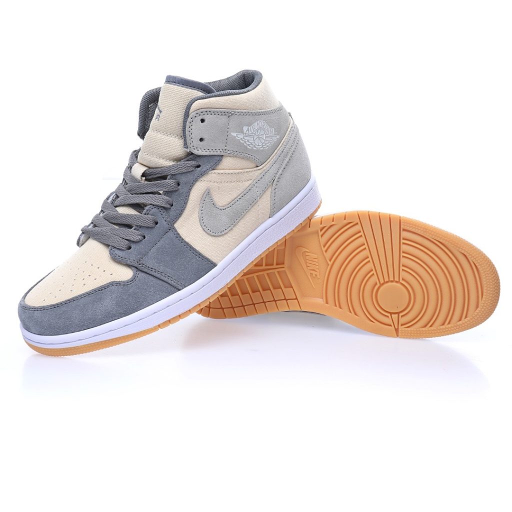 Air Jordan 1 Mid GS"Beige/Grey